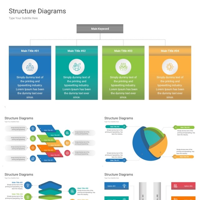 架构图结构信息图PPT模板素材Structure Diagrams