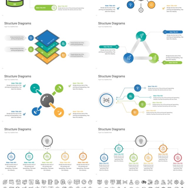 架构图结构信息图PPT模板素材Structure Diagrams 架构图结构信息图PPT模板素材Structure Diagrams