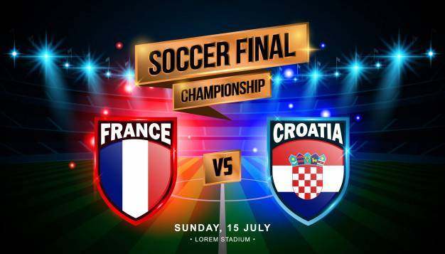 法国和克罗地亚之间的足球决赛