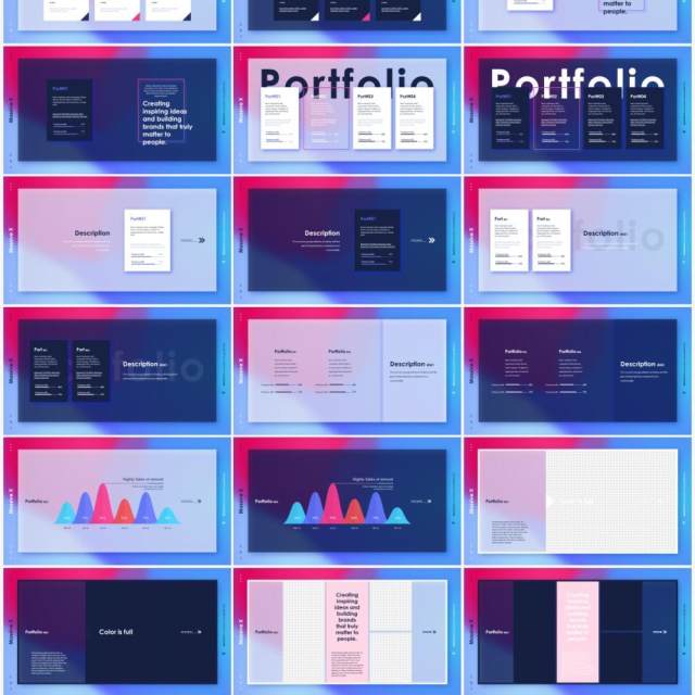 渐变设计PPT背景素材Gradient Design 渐变设计PPT背景素材Gradient Design