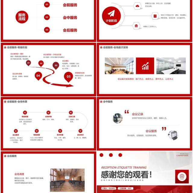 红色商务接待礼仪培训动态PPT模板 红色商务接待礼仪培训动态PPT模板