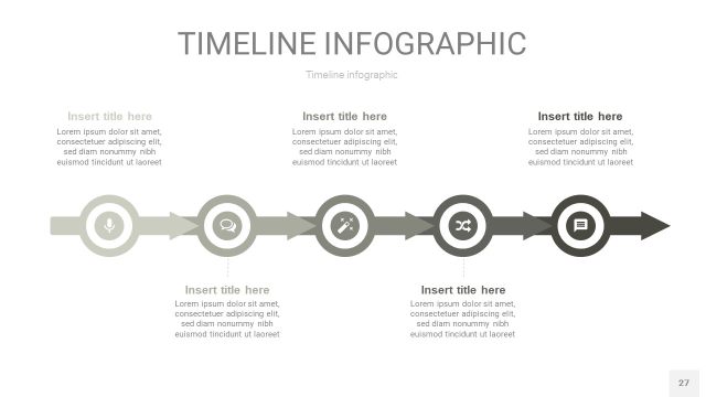 灰色时间轴PPT信息图27