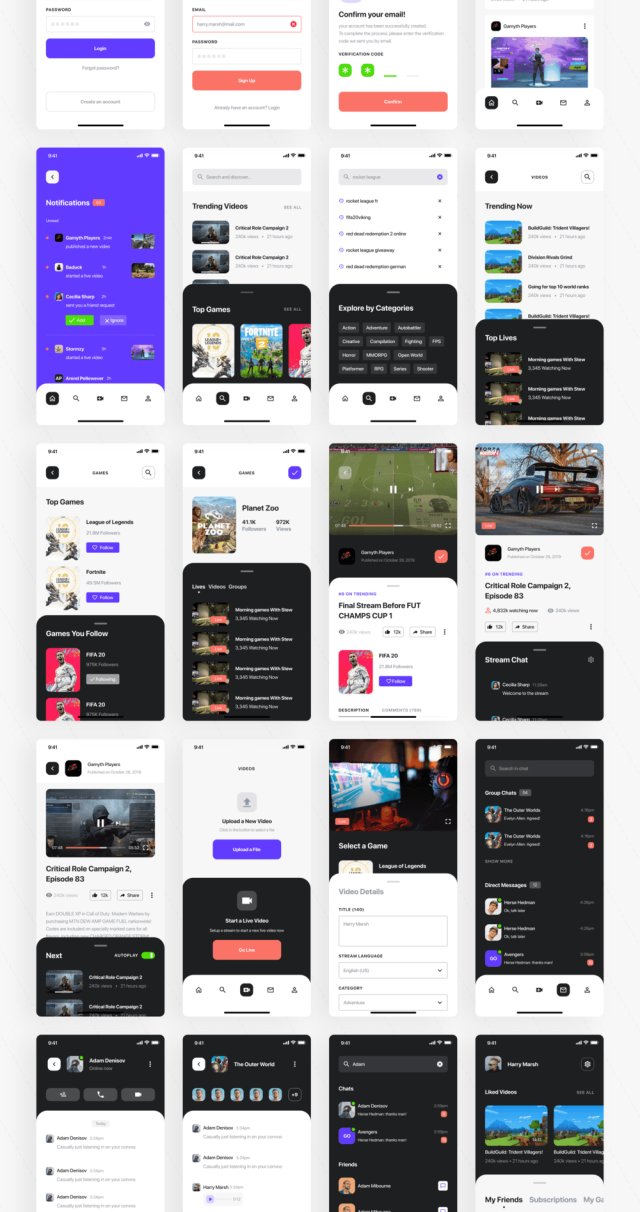Web和移动应用(iOS版),毛刺游戏平台UI工具包像素完美的UI套件 Web和移动应用(iOS版),毛刺游戏平台UI工具包像素完美的UI套件