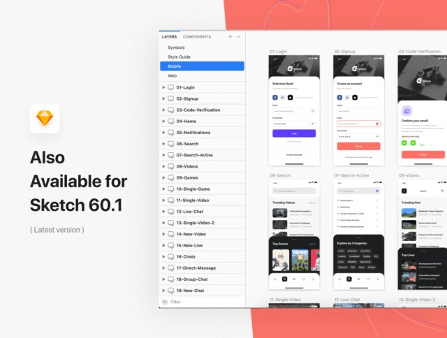 Web和移动应用(iOS版),毛刺游戏平台UI工具包像素完美的UI套件 Web和移动应用(iOS版),毛刺游戏平台UI工具包像素完美的UI套件