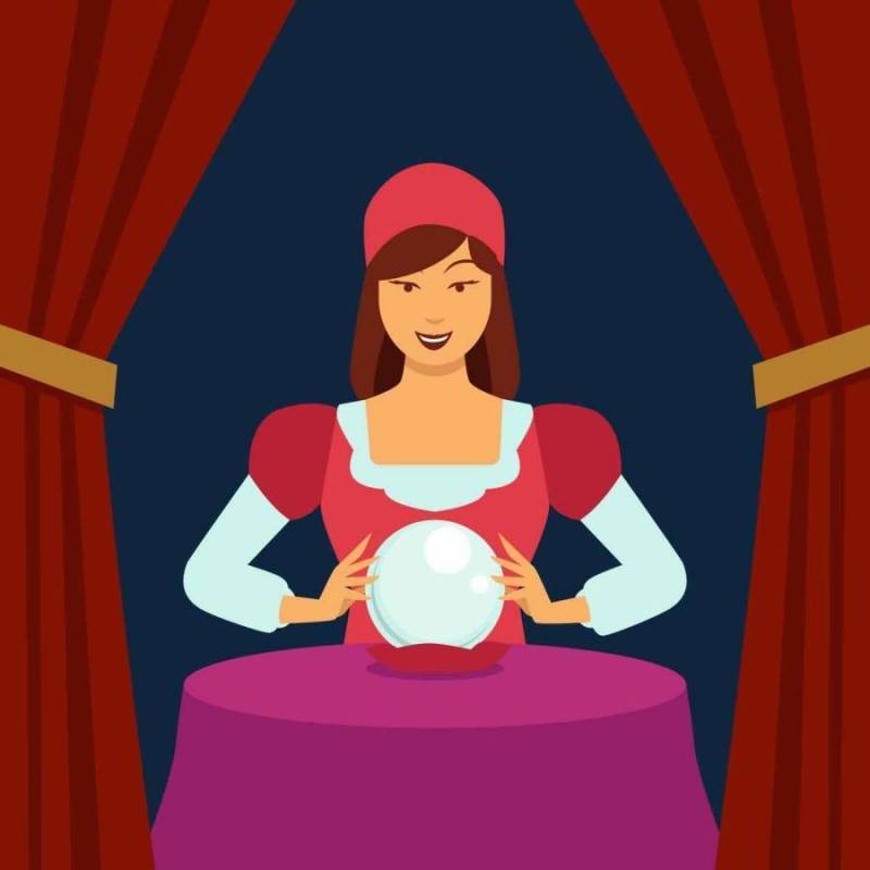 算命师平插图矢量