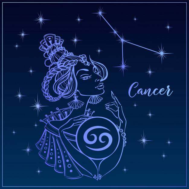 Zodiac sign Cancer as a beautiful girl. The Constellation Of Cancer.