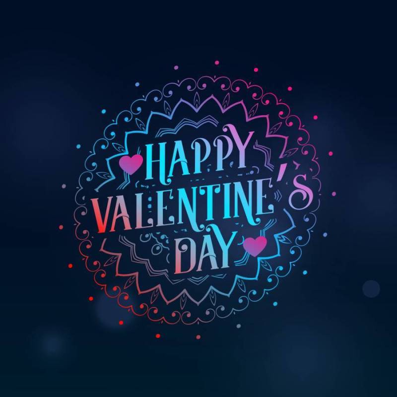 创意快乐情人节＆＃x27; s天问候与装饰设计