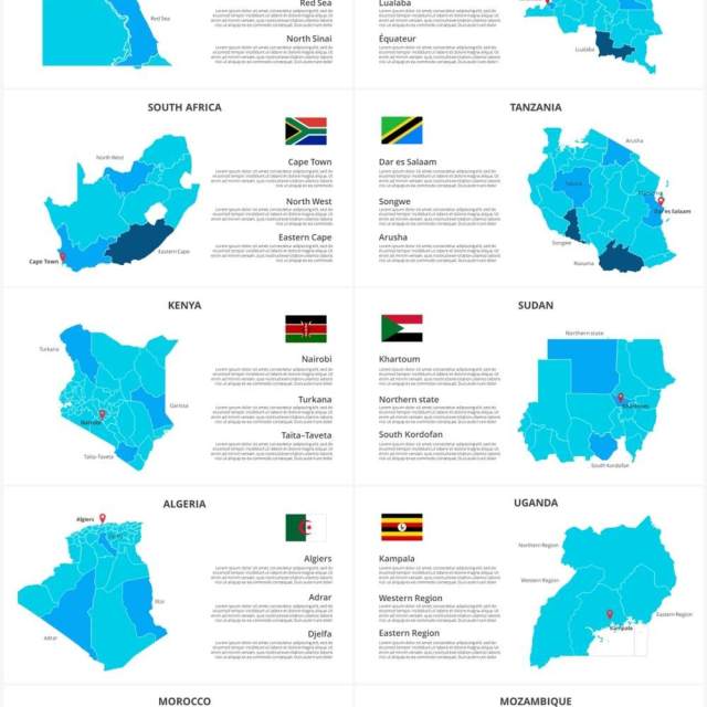 非洲地图PPT素材元素Africa 非洲地图PPT素材元素Africa
