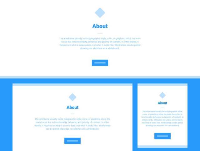Sketch＆XD的Web，智能手机和平板电脑线框，响应式线框