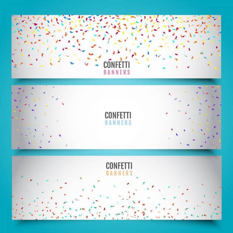 五彩纸屑横幅