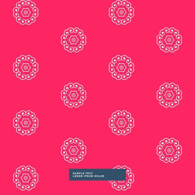 清洁花卉图案在红色的背景