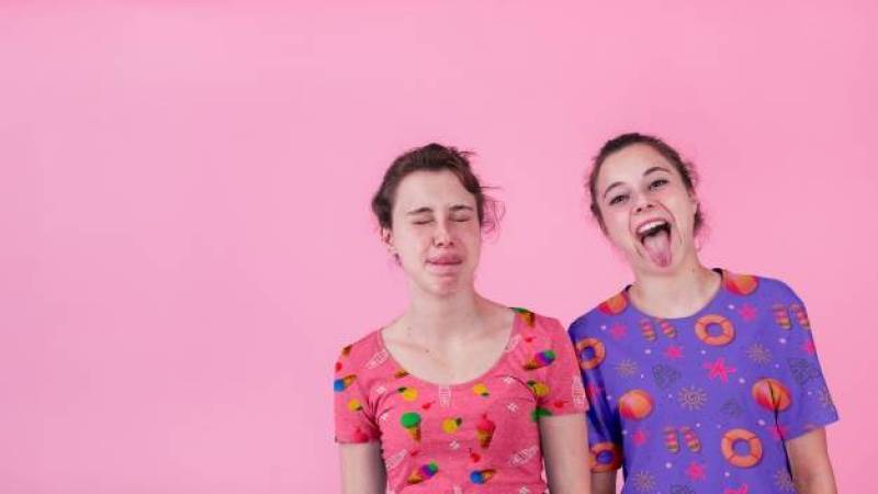 Shirt mockup with young girls