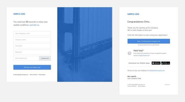 Sign Up and Email Form Sign Up and Email Form