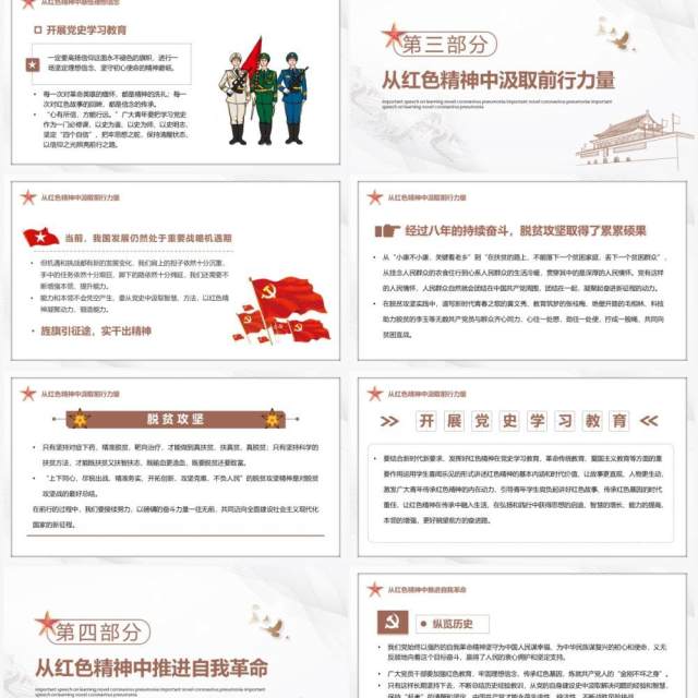 在党史学习教育中赓续传承红色精神PPT模板 在党史学习教育中赓续传承红色精神PPT模板
