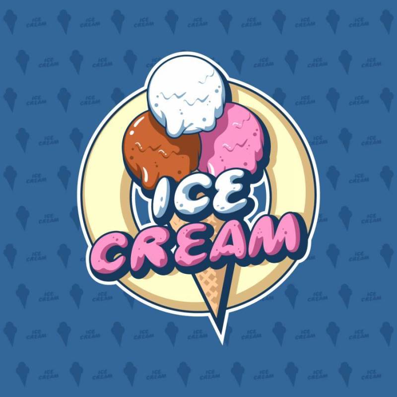 冰淇淋锥商店标志矢量