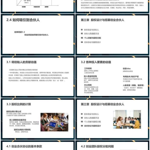 几何商务风合伙人创业营销PPT模板 几何商务风合伙人创业营销PPT模板