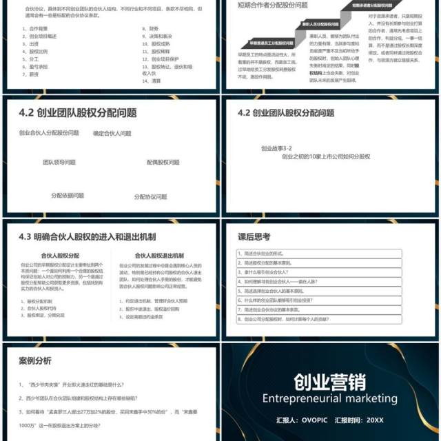 几何商务风合伙人创业营销PPT模板 几何商务风合伙人创业营销PPT模板