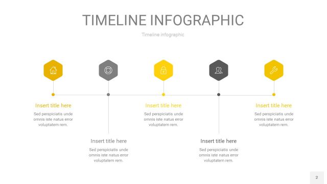 灰黄色时间轴PPT信息图2