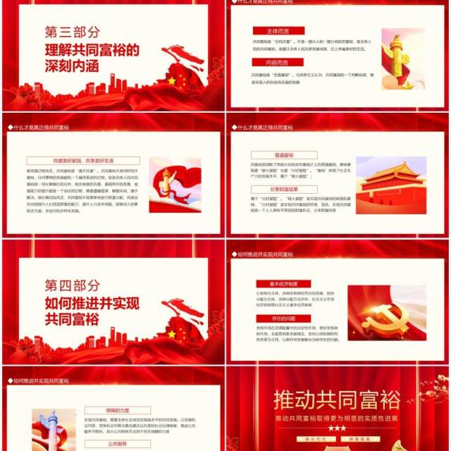 推动共同富裕取得更为明显的实质性进展动态PPT模板 推动共同富裕取得更为明显的实质性进展动态PPT模板