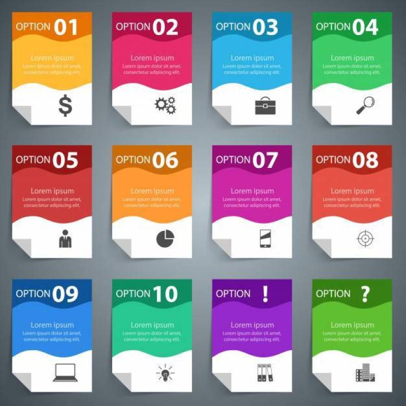 Paper infographic design template