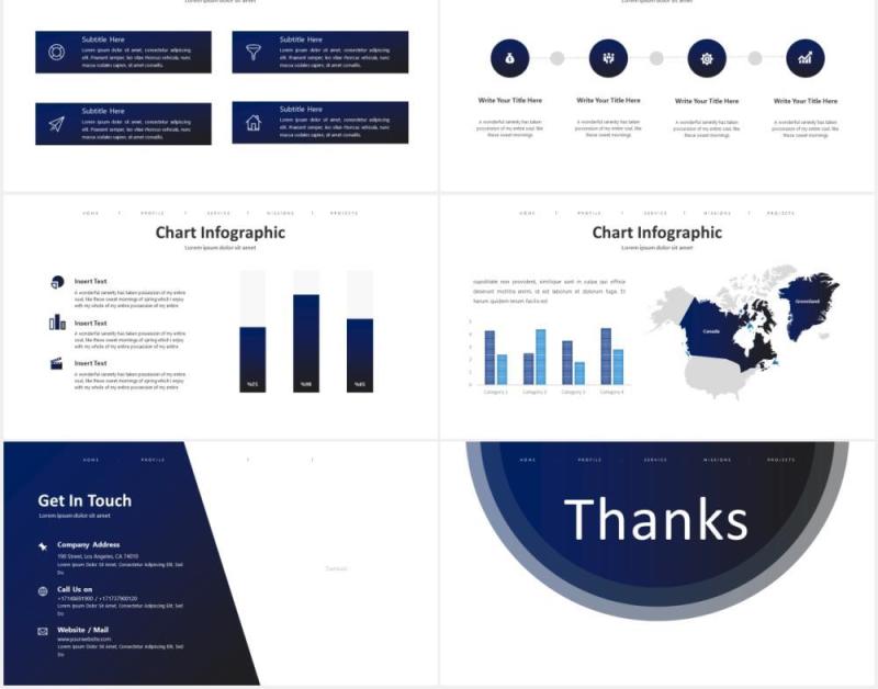 蓝色简约图书馆业务介绍PPT图片排版设计模板Library - Business Powerpoint Template