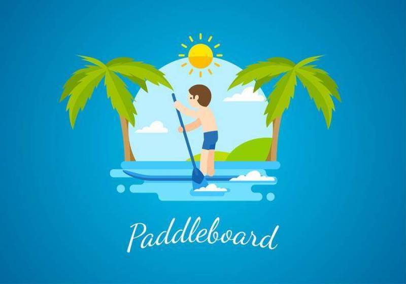 Paddleboard平 矢量