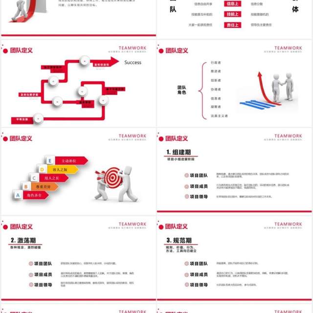 红色企业团队建设与管理员工培训课件ppt模板