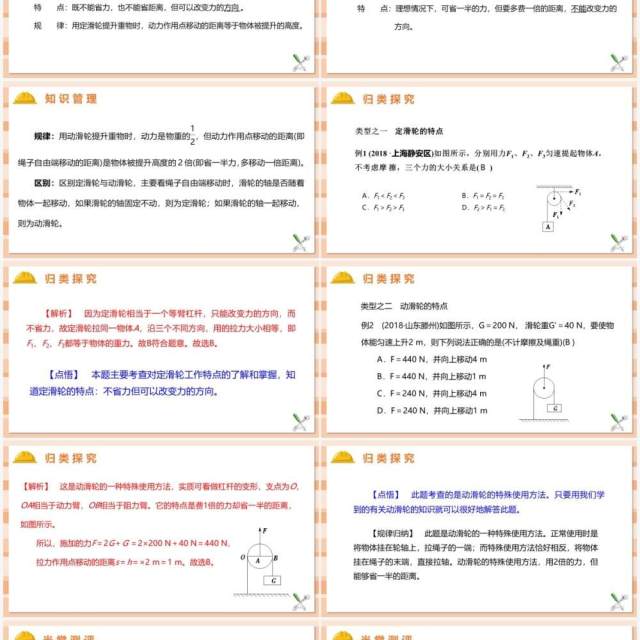 教科版六年级科学上册定滑轮和动滑轮PPT模板 教科版六年级科学上册定滑轮和动滑轮PPT模板