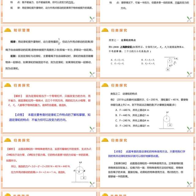 教科版六年级科学上册定滑轮和动滑轮PPT模板