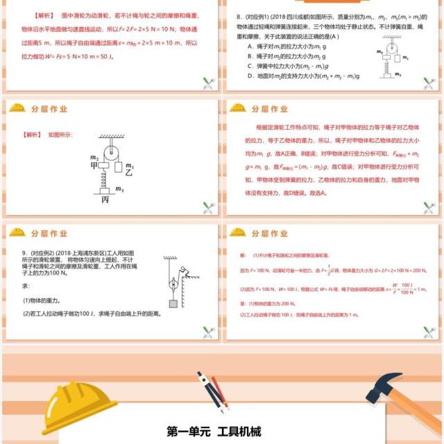 教科版六年级科学上册定滑轮和动滑轮PPT模板