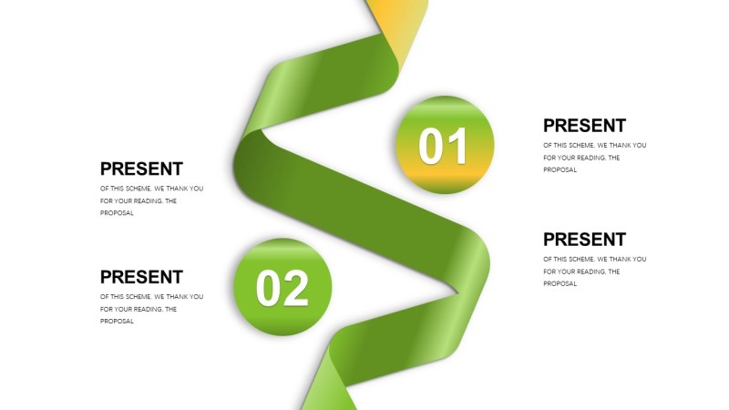 阳光绿立体商务品牌PPT图表-28