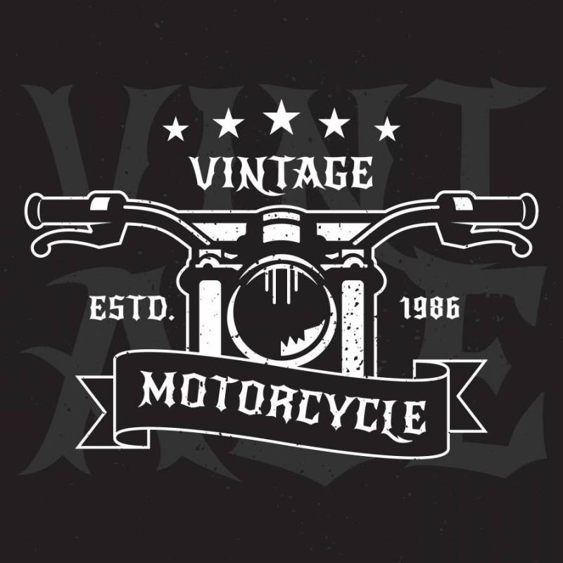 老式摩托车标志标签