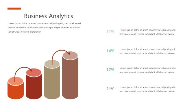 红橙色商务PPT图表-13
