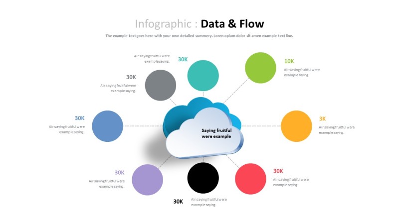 彩色饼形图并列关系-11
