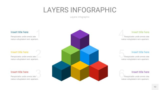 四色3D分层PPT信息图12 四色3D分层PPT信息图12
