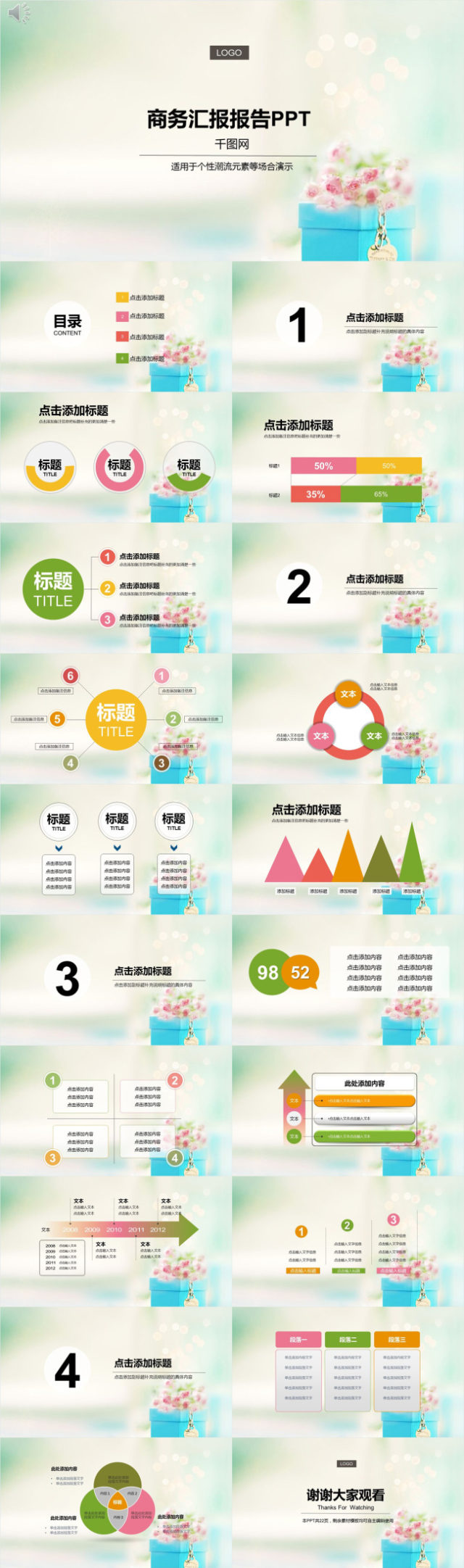 淡雅清新商务汇报报告PPT 淡雅清新商务汇报报告PPT