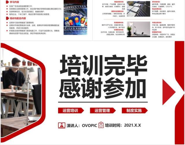 红色商务企业员工商业运营培训公司管理制度实施通用PPT模板 红色商务企业员工商业运营培训公司管理制度实施通用PPT模板