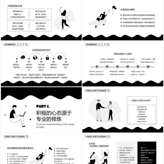 黑白手绘风销售人员入职培训PPT模板 黑白手绘风销售人员入职培训PPT模板