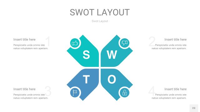 宝石绿SWOT图表PPT23