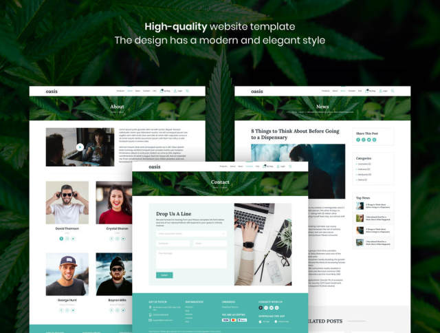 素描的清洁和最小的电子商务Web模板 - 带一些 图标!,Oasis - 大麻电子商务素描模板 素描的清洁和最小的电子商务Web模板 - 带一些 图标!,Oasis - 大麻电子商务素描模板