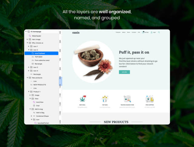 素描的清洁和最小的电子商务Web模板 - 带一些 图标!,Oasis - 大麻电子商务素描模板 素描的清洁和最小的电子商务Web模板 - 带一些 图标!,Oasis - 大麻电子商务素描模板