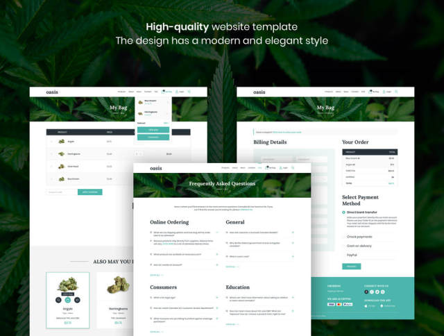 素描的清洁和最小的电子商务Web模板 - 带一些 图标!,Oasis - 大麻电子商务素描模板 素描的清洁和最小的电子商务Web模板 - 带一些 图标!,Oasis - 大麻电子商务素描模板