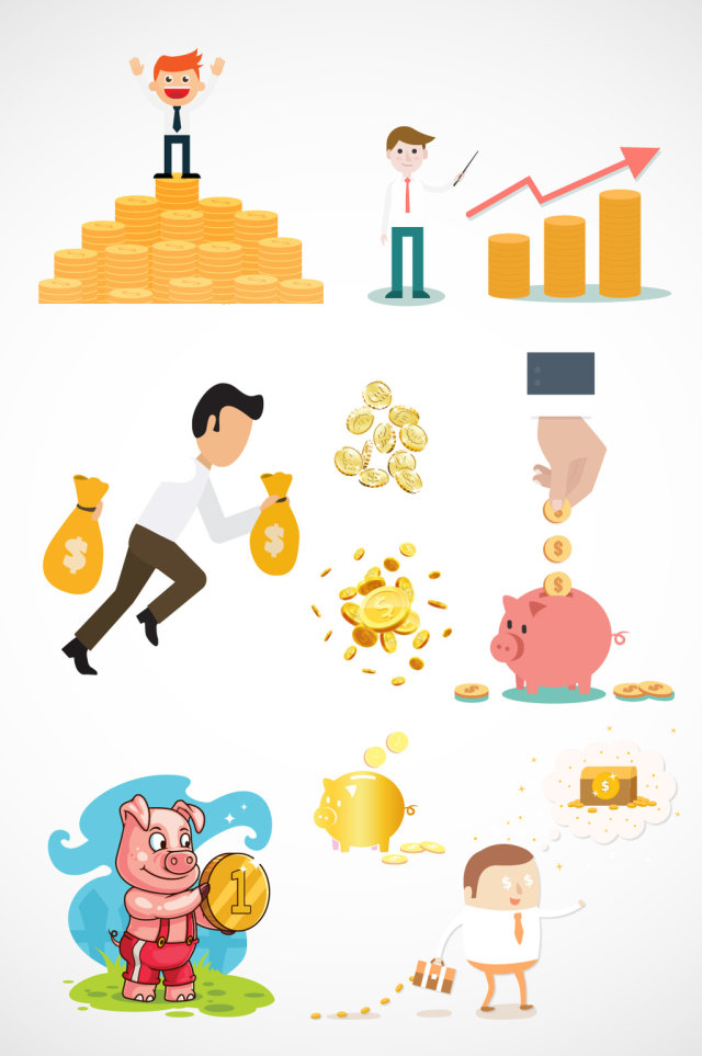 金融理财金币矢量素材 金融理财金币矢量素材