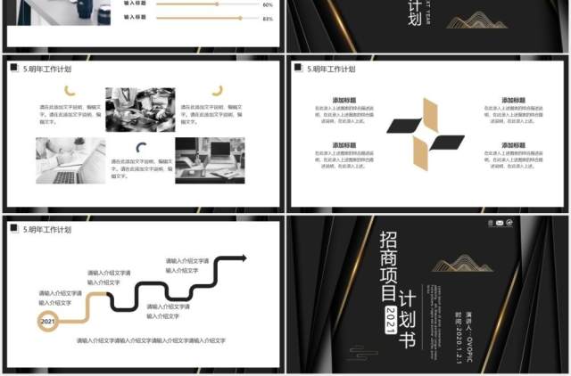 黑金商务项目招商项目计划书PPT模板 黑金商务项目招商项目计划书PPT模板