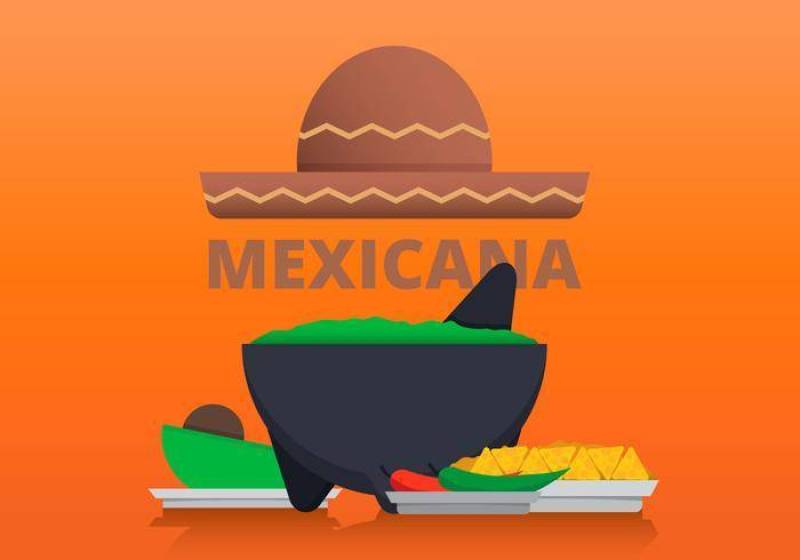 Molcajete墨西哥传统食物传染媒介