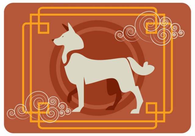 农历新年的狗矢量