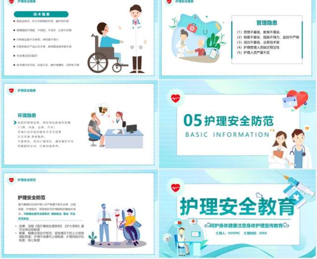 蓝色卡通风护理安全教育医疗医院工作汇报总结PPT模板 蓝色卡通风护理安全教育医疗医院工作汇报总结PPT模板