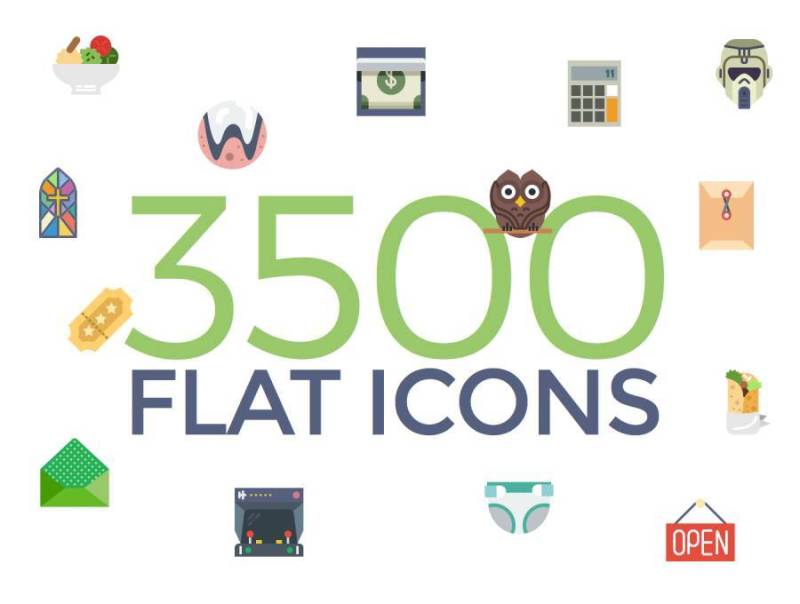 一大包3500平图标，Smashicons平