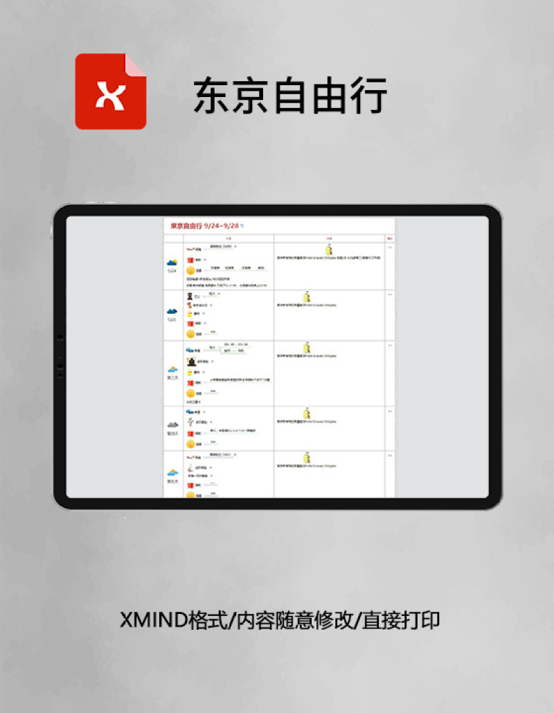 思维导图 XMind模板