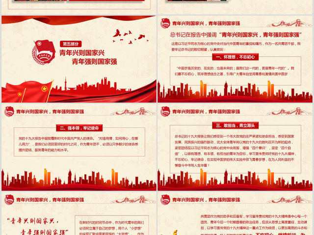 共青团十九大精神学习团委年终总结PPT 共青团十九大精神学习团委年终总结PPT
